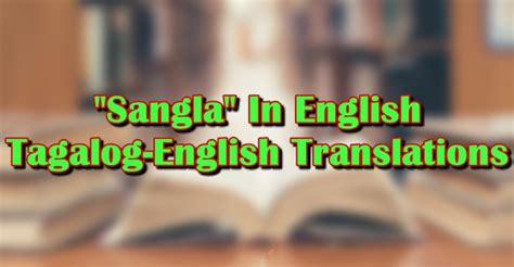 SANGLA (Tagalog).
